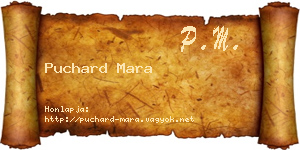 Puchard Mara névjegykártya